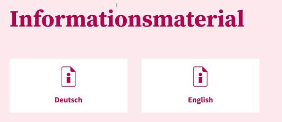 Infomaterial Fremdsprachen